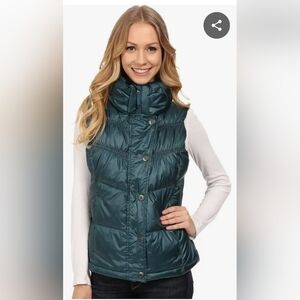 Prana Milly Puffer Down Vest Deep Balsam Green Women's Medium